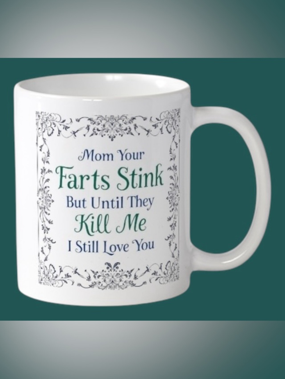 Mom Your Farts Stink but Until They Kill Me I Still Love You 15oz Mug